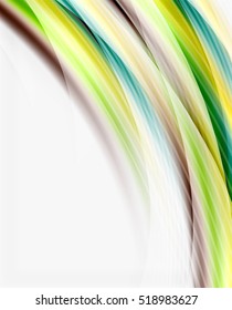 Translucent vector wave line, business or technology layout