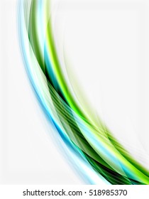 Translucent vector wave line, business or technology layout
