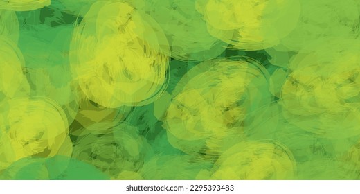 Translucent watercolor circles. Vector seamless pattern. Beautiful background.	Green

