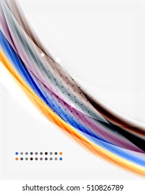 Translucent wave on white background. Modern business abstract template for your message