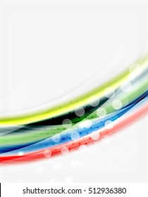Translucent wave on white background. Modern business abstract template for your message
