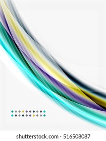 Translucent wave on white background. Modern business abstract template for your message