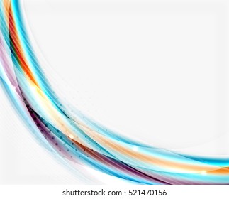 Translucent wave on white background. Modern business abstract template for your message