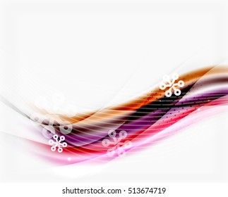 Ola translúcida con nieve. Fondo abstracto de Año Nuevo