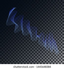 Translucent wavelike color gradient object for background, decoration. EPS10.