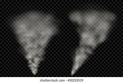Translucent white smoke. Transparency only in vector file