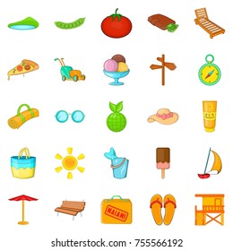 Transmigration icons set. Cartoon set of 25 transmigration vector icons for web isolated on white background