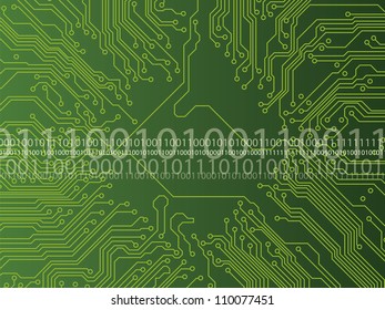 transmission of data through the electronic circuit board