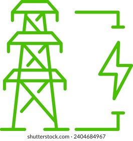  transmission electrical line icon stroke illustration