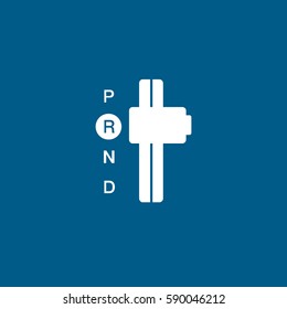 Transmission Flat Icon On Blue Background