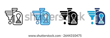 Transmission Fluid icon Multi Style Vector Illustration