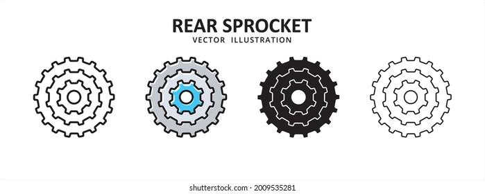 Transmission Gear Ratio Reduction Vector Icon Design. Car Motorcycle Spare Part Replacement Service.