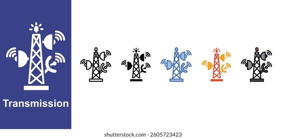 Transmission icon sets with different styles
