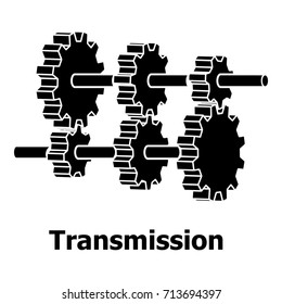 Transmission icon. Simple illustration of transmission vector icon for web
