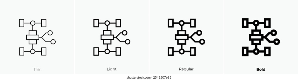 transmission icon. Thin, Light Regular And Bold style design isolated on white background