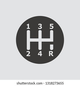 Manual Gearshift Icon Car Transmission Symbol Stock Illustration 483938224