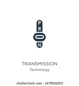 Transmission icon vector. Trendy flat transmission icon from technology collection isolated on white background. Vector illustration can be used for web and mobile graphic design, logo, eps10