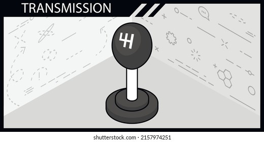 Icono de diseño isométrico de la transmisión. Ilustración web de vectores. 3.ª colorida concepción