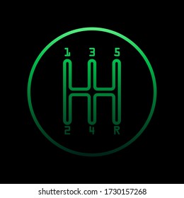 Übertragungsnolan-Symbol. Einfache dünne Linie, Konturvektor Vektor Motorsport Icons für ui und ux, Website oder mobile Anwendung