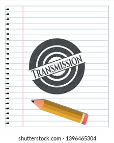 Transmission pencil effect. Vector Illustration. Detailed.