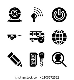 transmission, price, internet and led icons in Web vector set. Graphics for web and design