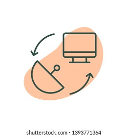 Transmission Radar vector Line icon