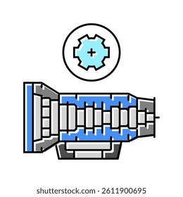 transmission service car mechanic color icon vector. transmission service car mechanic sign. isolated symbol illustration