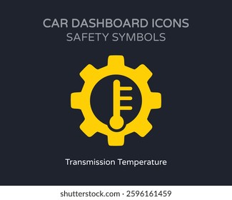 Transmission Temperature Safety Symbol Car Dashboard Icons - High Quality Vectorial Graphic