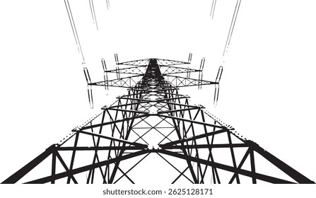 transmission tower illustrations showcasing diverse structural designs and configurations