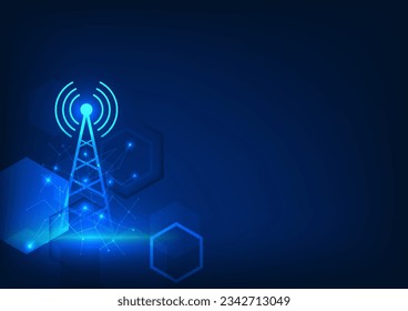 Tecnología de torre de transmisión con elementos atractivos Es una tecnología para transmitir señales a dispositivos electrónicos que permite la comunicación y el acceso a Internet