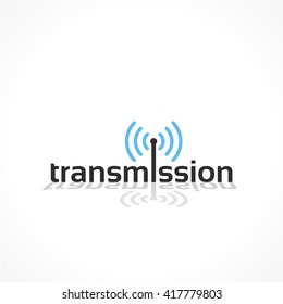 transmission vector icon, abstract background design
