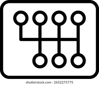 Diseño de icono de línea de Vector de transmisión