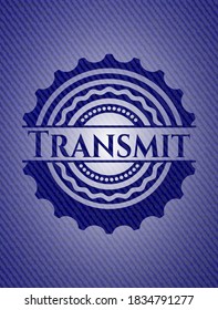 Transmittieren mit jean Textur. Vektorgrafik. Detaillierte Angaben. 