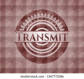 Transmit red seamless geometric emblem.
