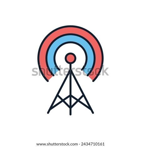 Transmiter related vector icon. Isolated on white background. Vector illustration