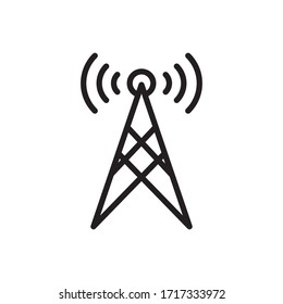 Transmitter Antenna Signal Icon Design Vector Illustration