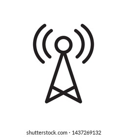 Transmitter Antenna Signal icon vector design template