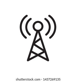 Transmitter Antenna Signal icon vector design template