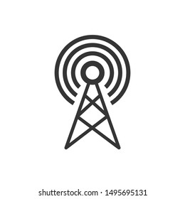 Transmitter Antenna Signal Icon Vector Illustration