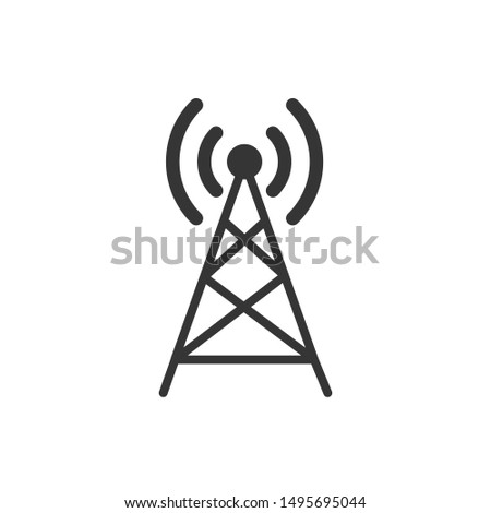 Transmitter Antenna Signal Icon Vector Illustration