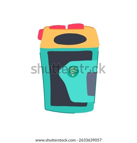 transmitter gps beacon cartoon. accuracy coordinates, location system, data communication transmitter gps beacon sign. isolated symbol vector illustration