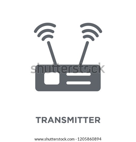 Transmitter icon. Transmitter design concept from Communication collection. Simple element vector illustration on white background.