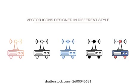 Transmitter icon design with white background stock illustration