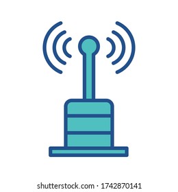 transmitter icon design,flat style trendy collection 