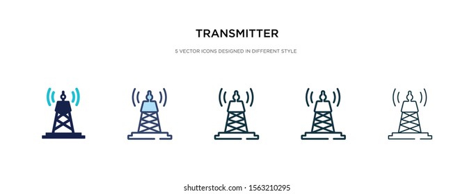 transmitter icon in different style vector illustration. two colored and black transmitter vector icons designed in filled, outline, line and stroke style can be used for web, mobile, ui