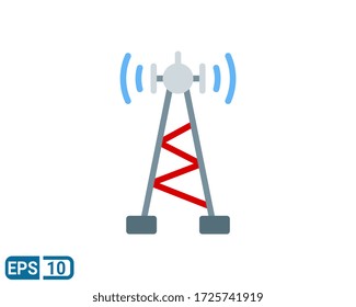 Transmitter-Icon in flachem Stil. Vektor-Illustration für Grafik-Designer, Website, Benutzeroberfläche isoliert auf weißem Hintergrund. EPS 10