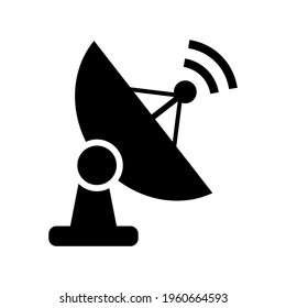 transmitter icon illustration in solid black style