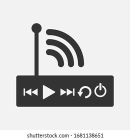 Transmitter-Symbol auf Hintergrund. Vektorillustration eps10