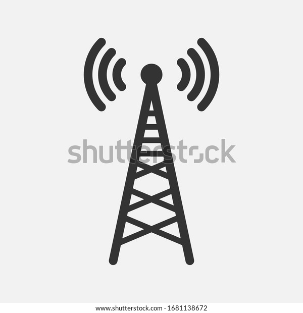 Transmitter Icon On Background Vector Eps Stock Vector (Royalty Free ...