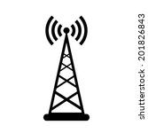 Transmitter icon on white background. Vector illustration.
